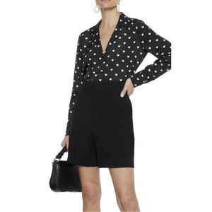 Equipment Adalyn Blouse Black Heart Print Shirt